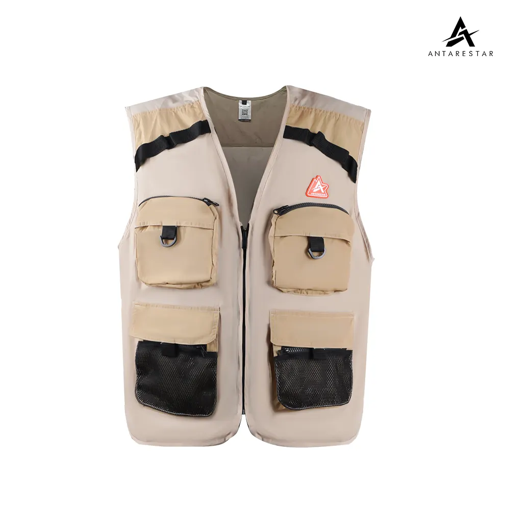 HYKO Tactical Vest Pria Rompi Streetwear Outdoor Urban Bahan Crinkle & Banyak Kompartemen
